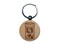 Prescription Pill Bottle Medicine Engraved Wood Round Keychain Tag Charm